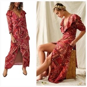 Free People Lennon Dress Boho Style Maxi Size S